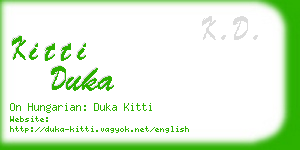 kitti duka business card